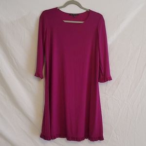 Nik & Nash Purple Dress Ruffle Edging Made in USA